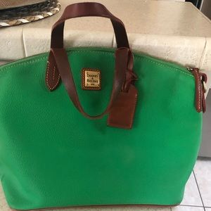Vintage/Old Dooney & Bourke Bag.  Green tote purse authentic